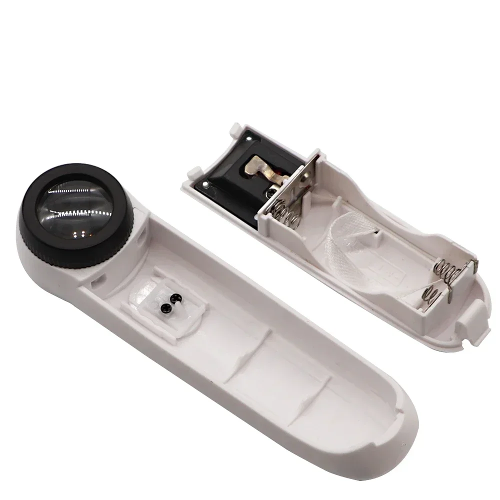 40X Illuminated Pocket Magnifier Built-in LED For Mobile Repair Jewelry Appraisal Coin Stamp Collection Supply