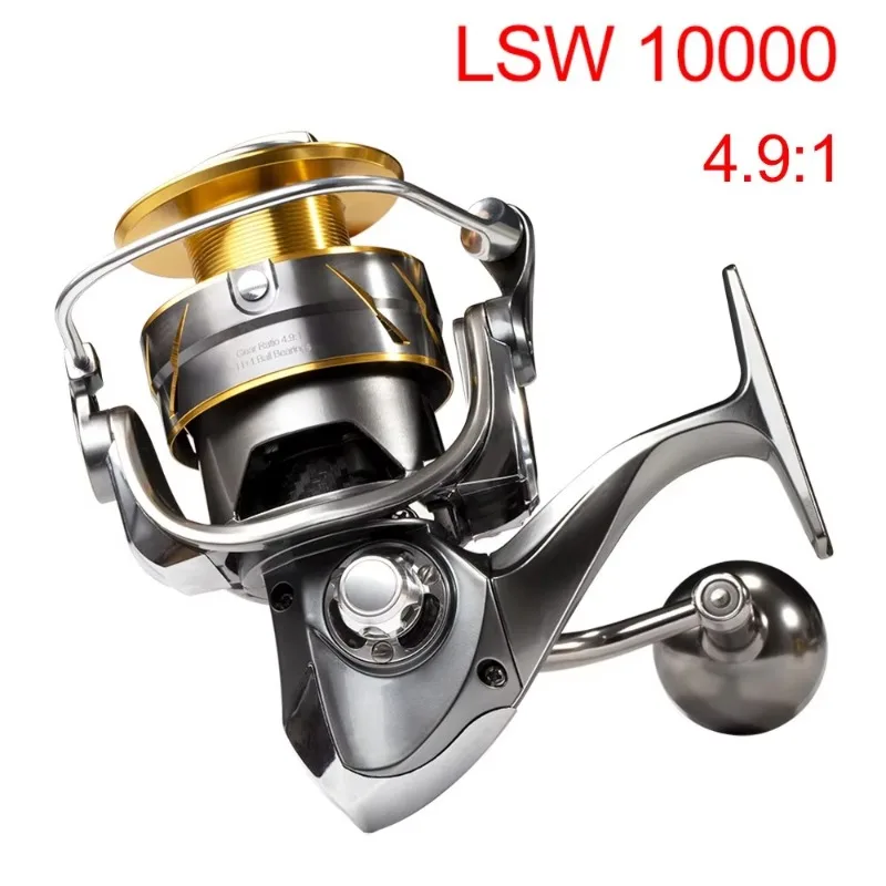 

Full Metal Body Fishing Reel 11 + 1 BB 4.9:1 Gear Ratio, Saltwater Rotating Fishing Reel