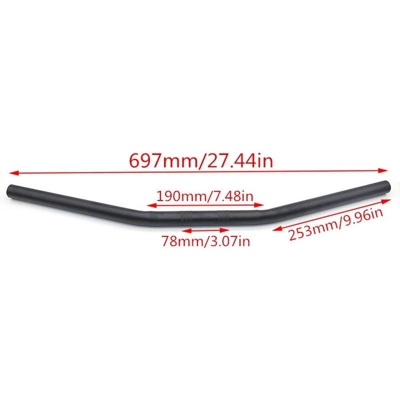 

1 Inch Motorcycle Handlebar 25Mm Black Drag Straight Bar Cafe Racer For Honda Kawasaki Chopper Bobber-AD39