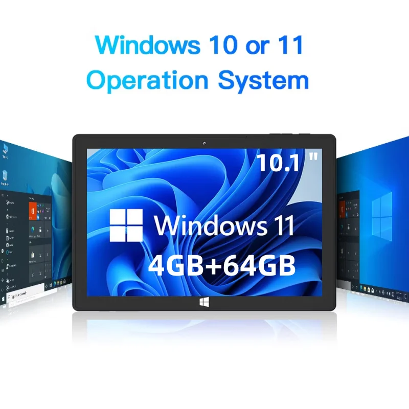 4GB DDR3 RAM 64GB ROM 10.1 INCH Windows 10/ Windows 11 Tablet 64Bit Z8350 CPU 1920*1200 IPS Screen HDMI Port USB 3.0