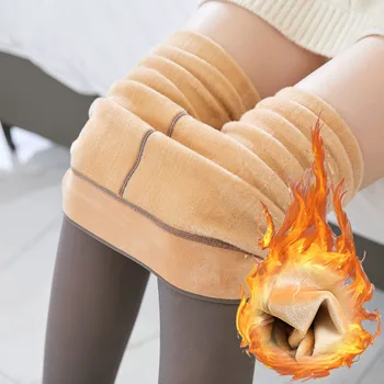 الشتاء امرأة جوارب طويلة شفافة الصوف جورب السراويل الشتاء تخ...