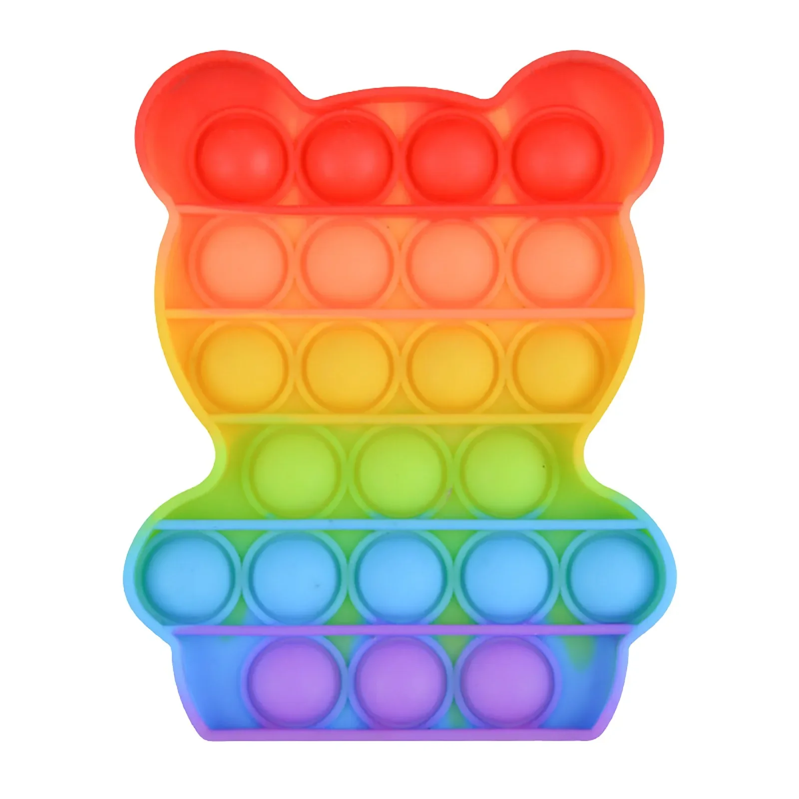 Regenboog Fidget Speelgoed Pop Push Bubble Zintuiglijk Speelgoed Grappige Dinosaurus Autisme Behoeften Squishy Stress Reliever Speelgoed voor Kinderen Aнтисс
