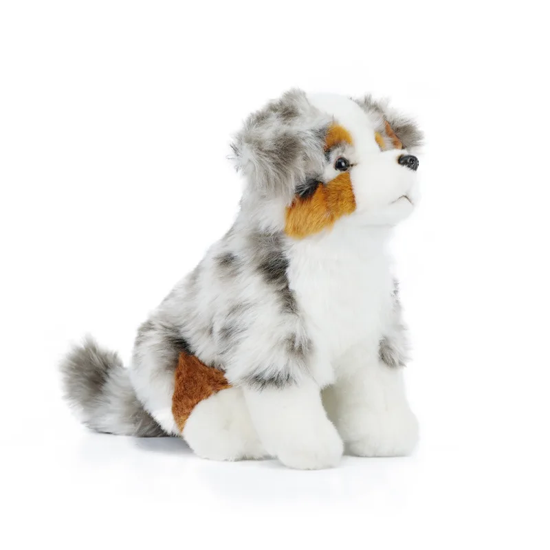 

Simulated animal Australian Shepherd dog plush toy with ample filling for a comfortable feel. A children's toy gift.