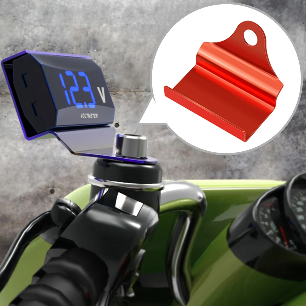 Motorcycle Meter Bracket CNC Aluminum Alloy Square Holder for Water Temperature and Voltmeter Device Compatibility