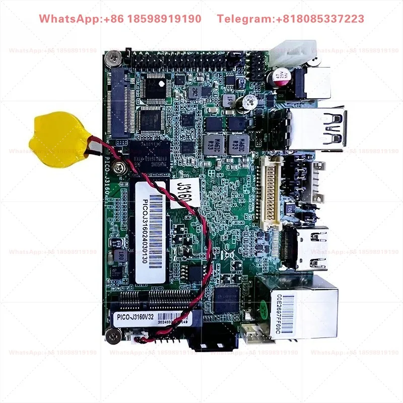 J3160 Quad Core Fanless Embedded Industrial Mini Mainboard 2.5 Inch Integrated Control Circuit Board