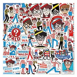 10/50PCS Wheres Waldo Sticker Cartoon Graffiti Decoration Laptop Luggage Guitar Phone Skateboard Motorcycle Waterproof Decal