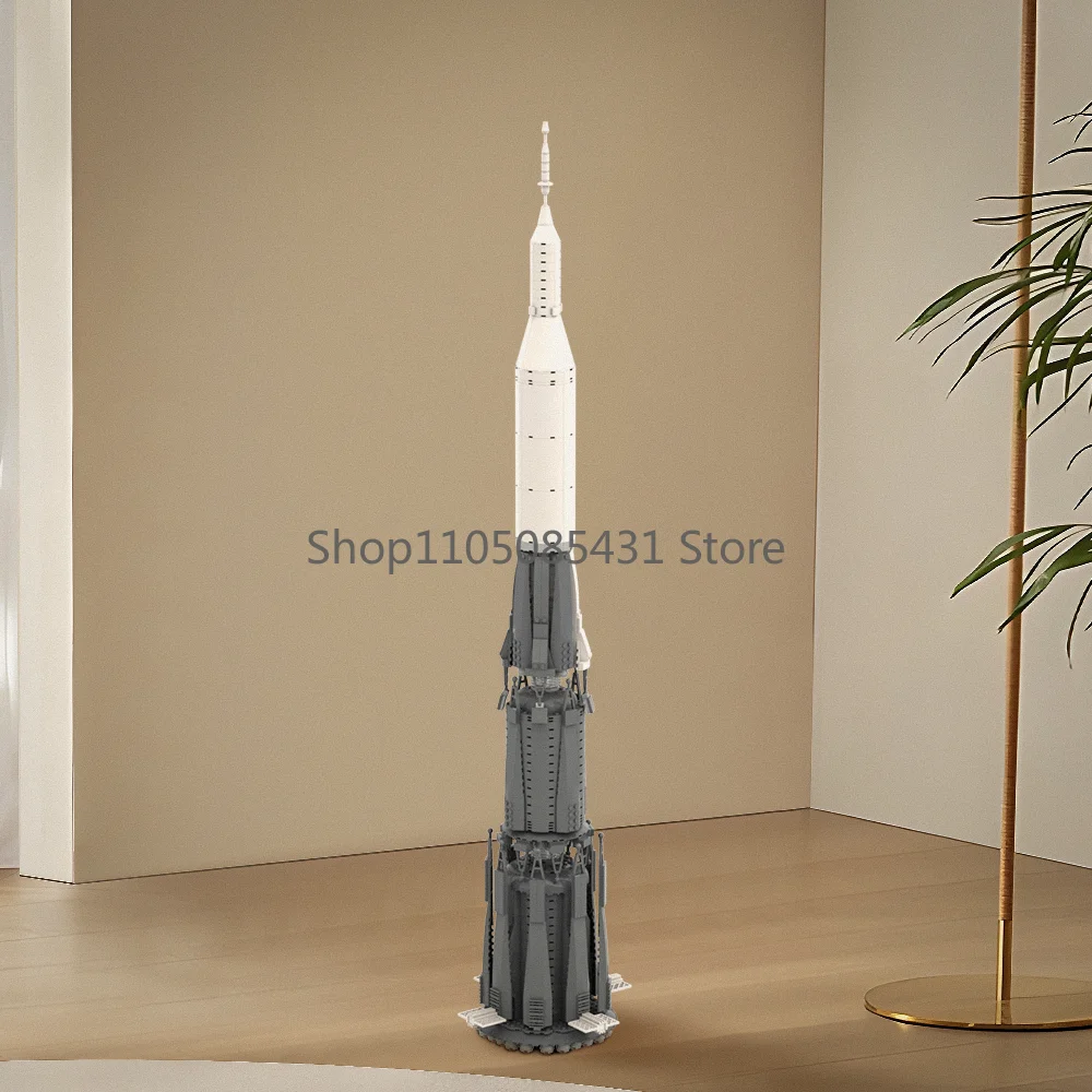 

MOC N1 Heavy Lift Launch Vehicle Building Blocks Set - Historic Soviet Lunar Rocket Model Kit for Space Enthusiasts