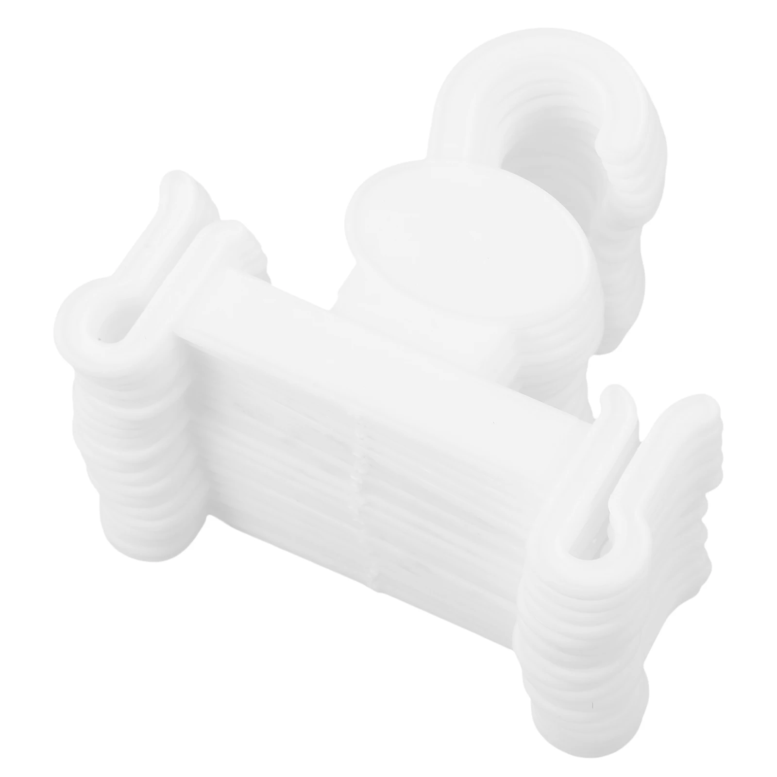 

20pcs White Double Hanger Slipper Hooks Hanging Shoe Organizers Sandal Child Storage Solution Wall Hooks Shoe Store Display