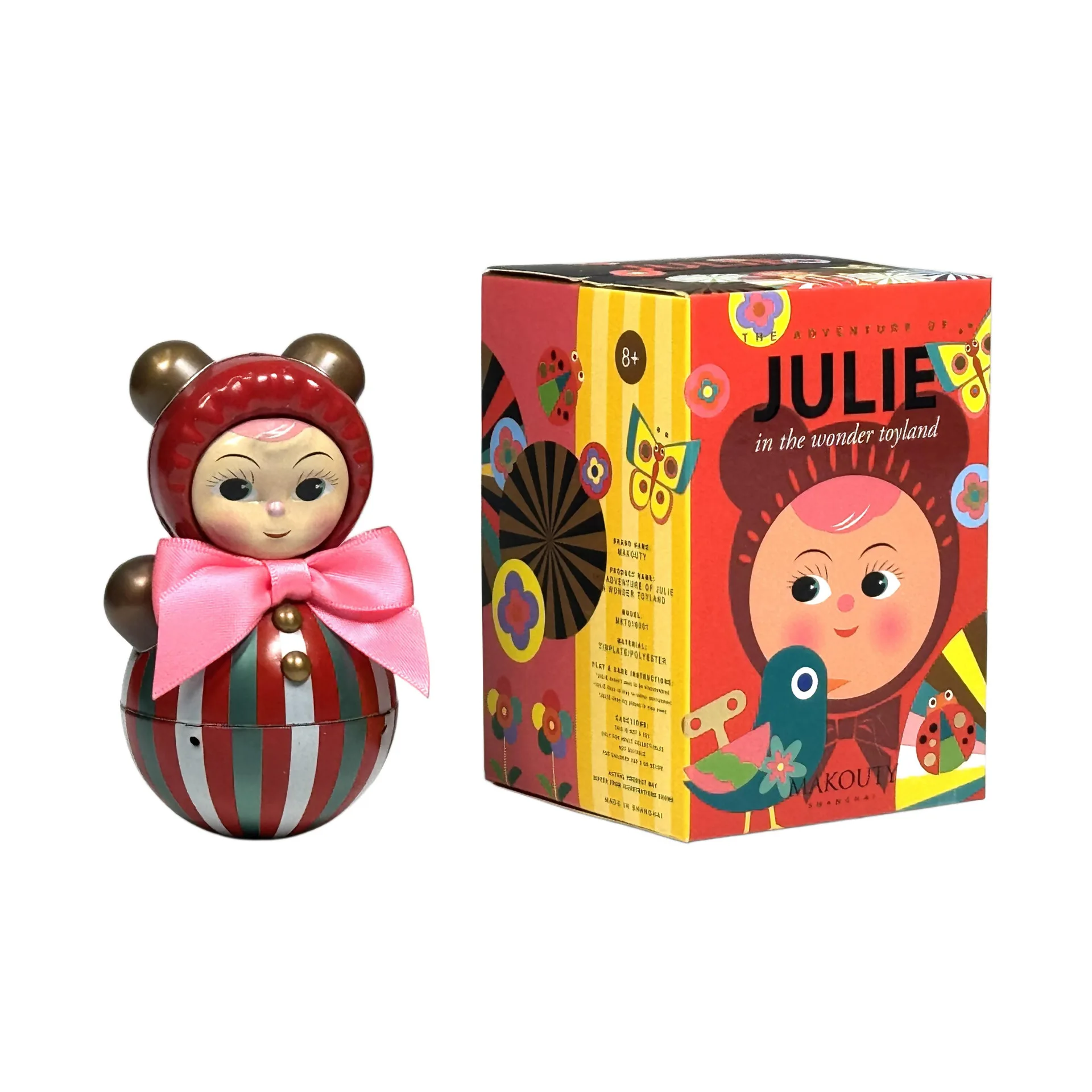 Tumbler blind box, zabawka z blachy w stylu vintage, kreatywny prezent, personalizowana ozdoba, przedmiot kolekcjonerski, rękodzieło z blachy