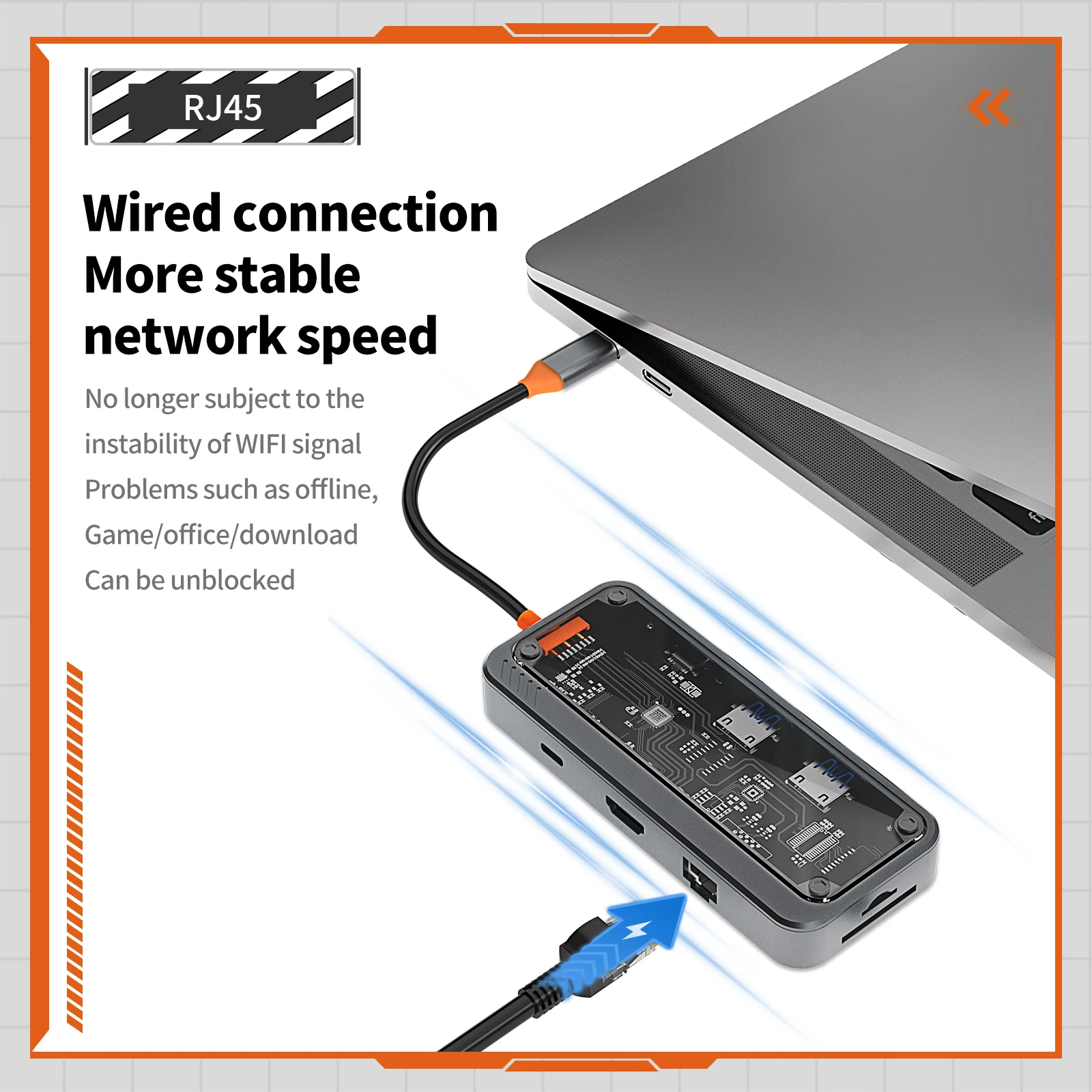 USB C Docking Station to HDMI-Compatible 4K@30Hz Display 5Gbps USB C 3.0 HUB 100W PD SD/TF for MacBook Pro Air iPad PC