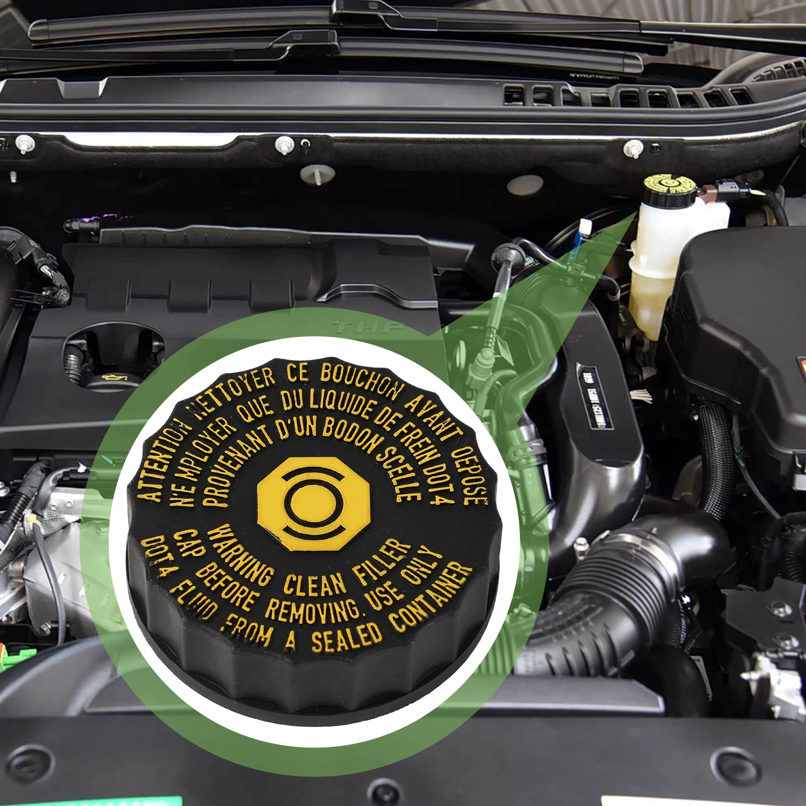 1pc Car Brake Fluid Reservoir Bottle Tank Cap Cover For Citroen C5 C6 Toyota Corolla Peugeot 206 306 307 308 408 508 1613328880 - view 6