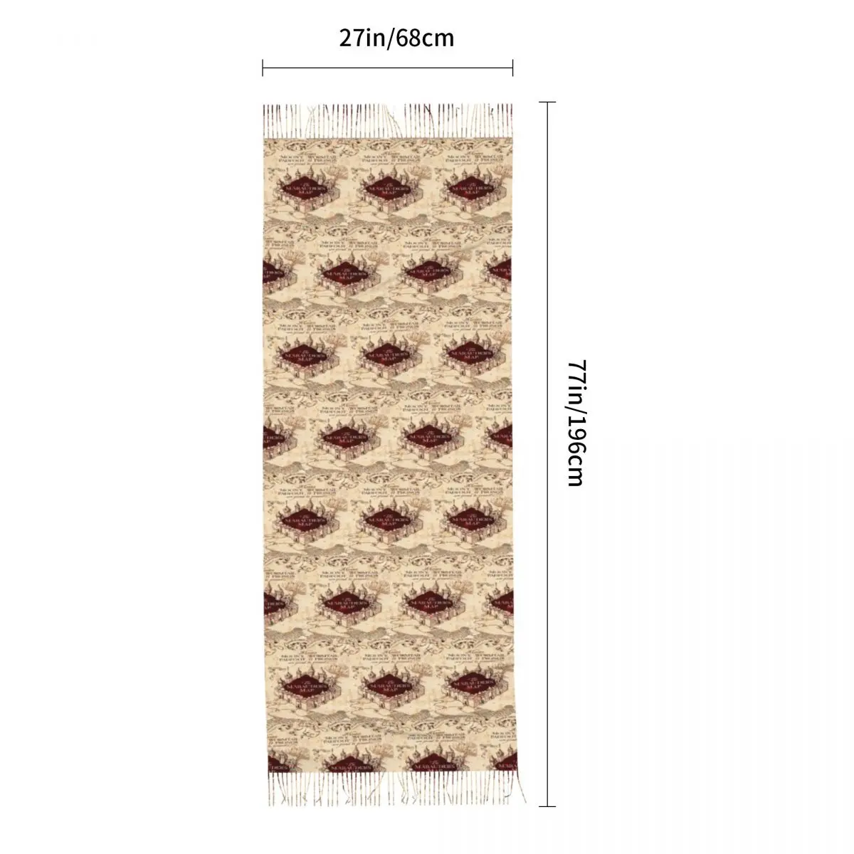 마라우더스 매직 맵 스카프 태슬 스카프 여성용 부드럽고 따뜻한 숄 및 랩 대형 가을 겨울 숄 랩