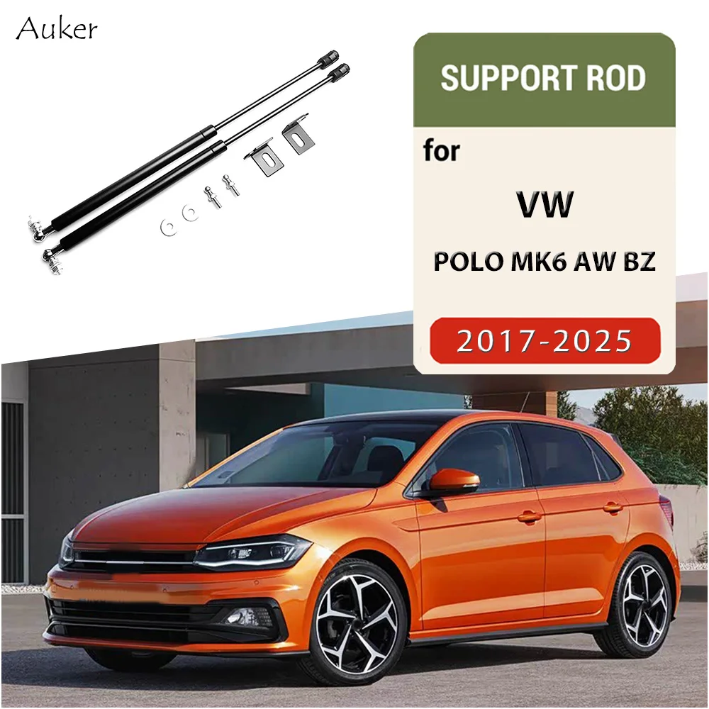 Car Front Hood Engine Supporting Hydraulic Rod Lift Strut Spring Shock Bars Bracket For VW Polo 6 MK6 AW BZ 2017-Present