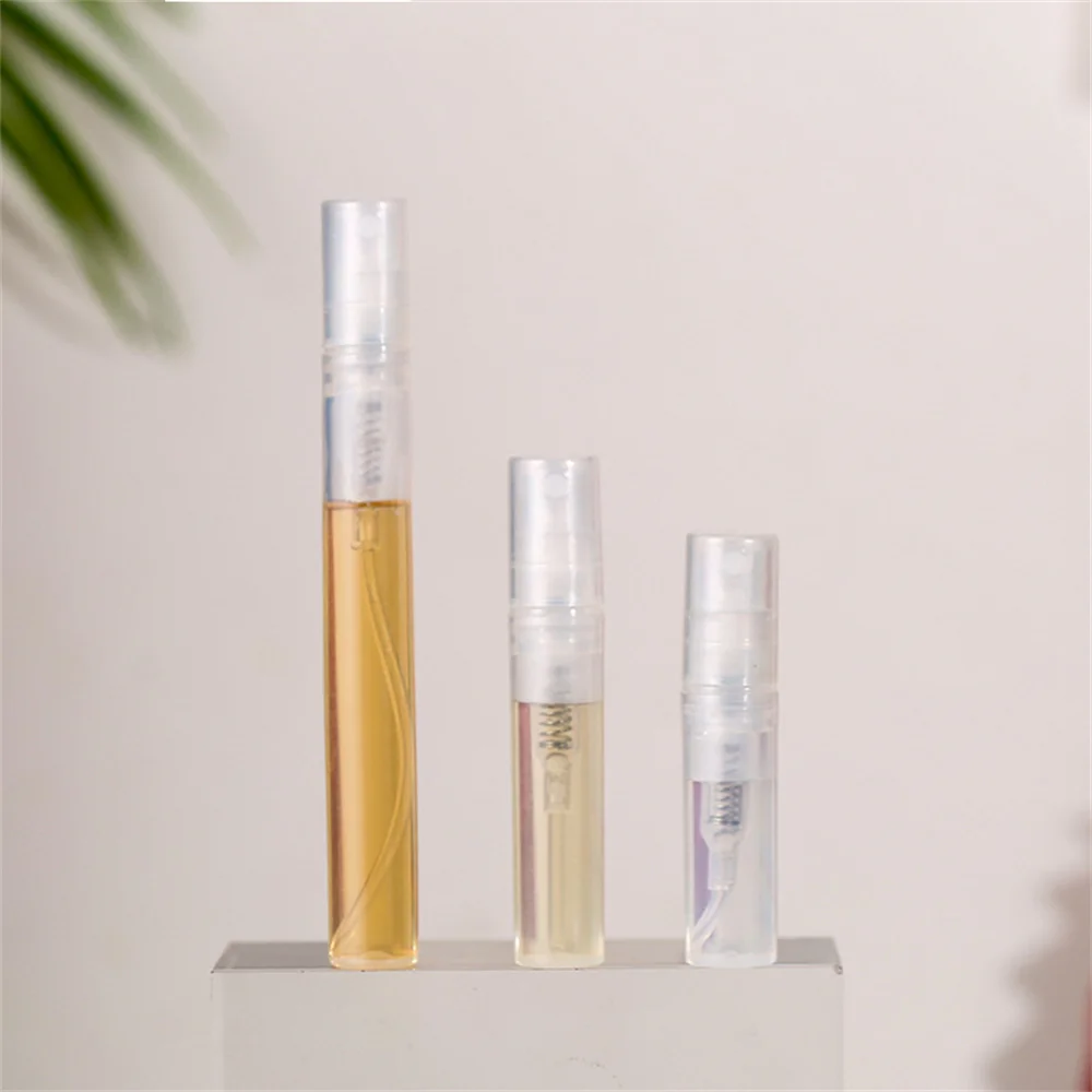 20pcs/lot 2ML 3ML5ML Clear Plastic Spray Bottle Portable Perfume Atomizer Mini Sample Test Tube Thin PET Vials