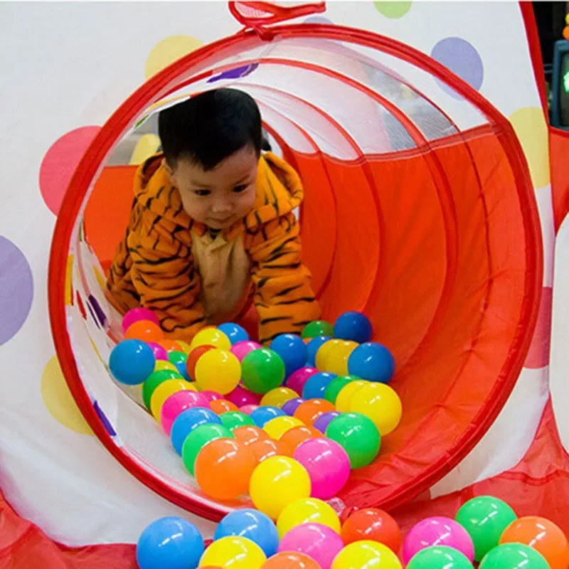 Tenda giocattolo per bambini 3 in1 pieghevole per neonato piscina con palline asciutte per bambini parco giochi per interni parco tunnel giocattoli regalo per bambini 0-6 anni