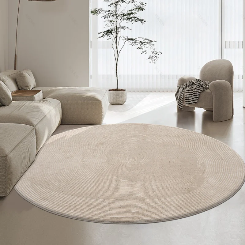 Round Nordic Simple Modern Carpet Living Room Sofa Coffee Table Blanket Solid Color Plain Color Cloakroom Bedroom