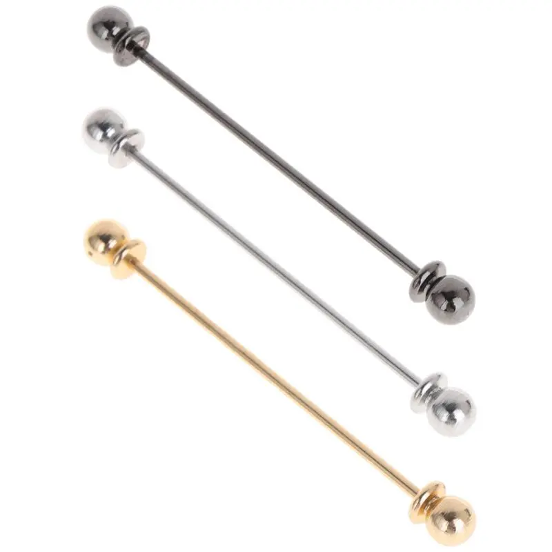 91AC Luxury Tie Clip Collar Clasp Collar เข็มกลัดผู้ชายเสื้อเชิ้ตพินเครื่องประดับของขวัญสำหรับพ่อ