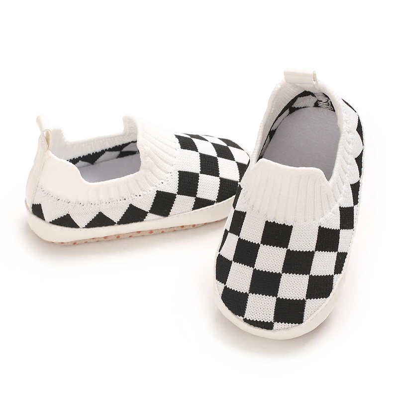 Klassische karierte Sportschuhe für Kleinkinder, Jungenschuhe für Mädchen, atmungsaktive Mesh-Baumwollsohle, lässig, Sport, 0–18 Monate, Baby Walk – Detail 7