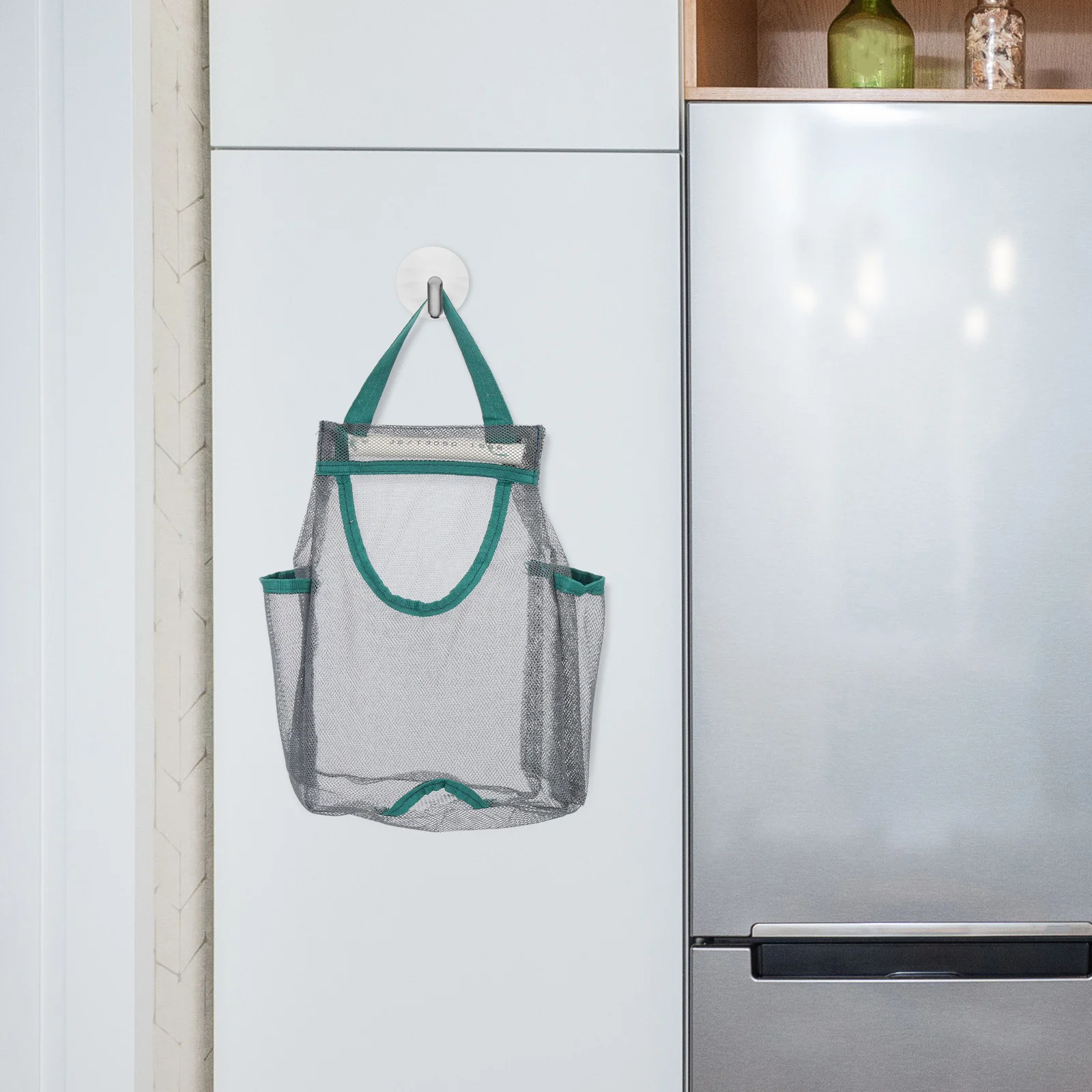 

Tomato Garlic Onion Hanging Mesh Bag Vegetable Storage Organizer Kitchen Breathable Fruit Storage Bag Wall-Mounted Space-Saving