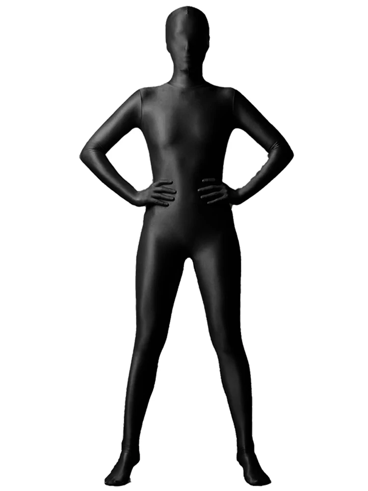 Dames sexy glanzende zentai volledige bodysuit hoge elastische oliegloss cosplay kostuum plus maat - afbeelding 2