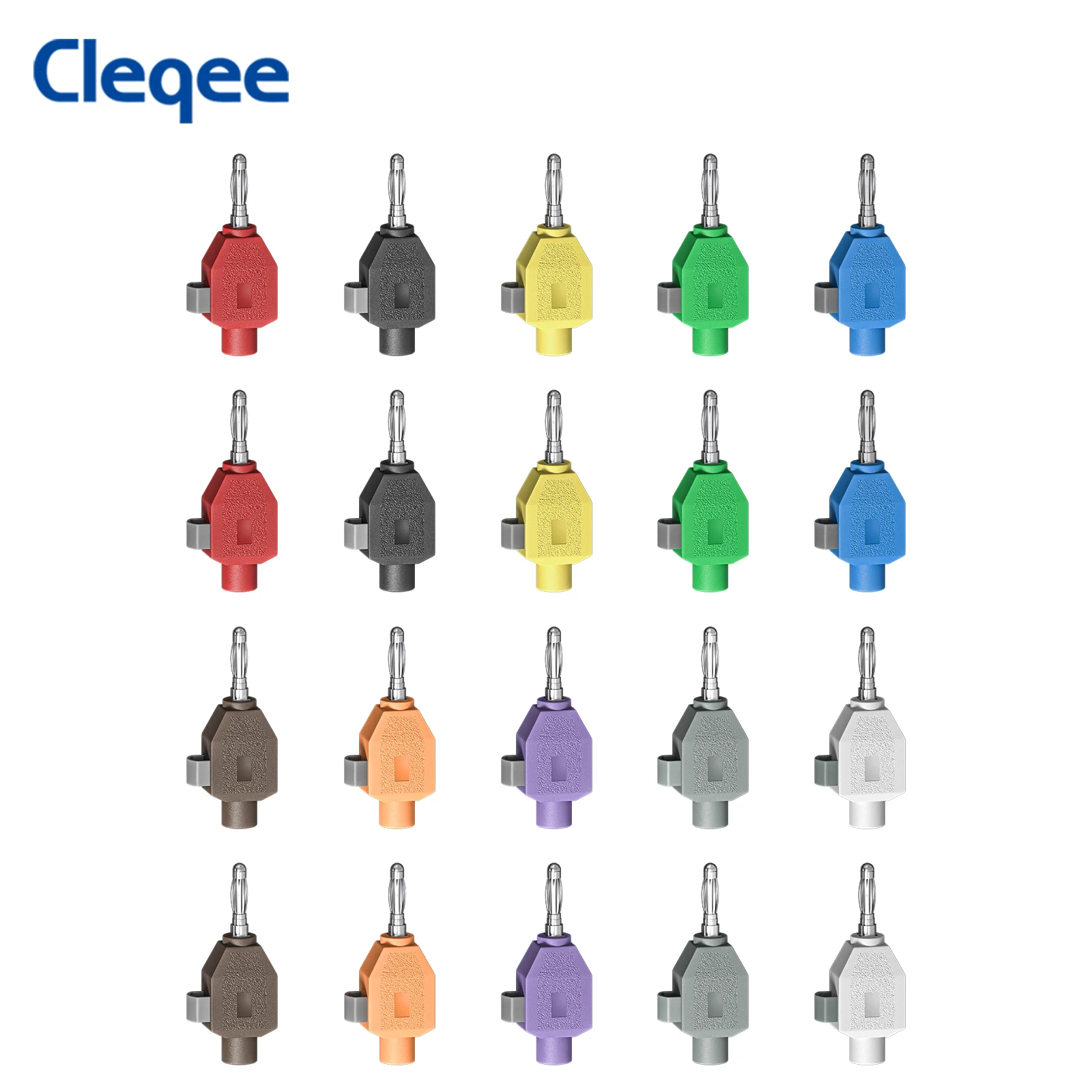 Cleqee P10067 fiches banane 4mm câblage rapide connecter connecteurs banane pour les tests électriques de bricolage