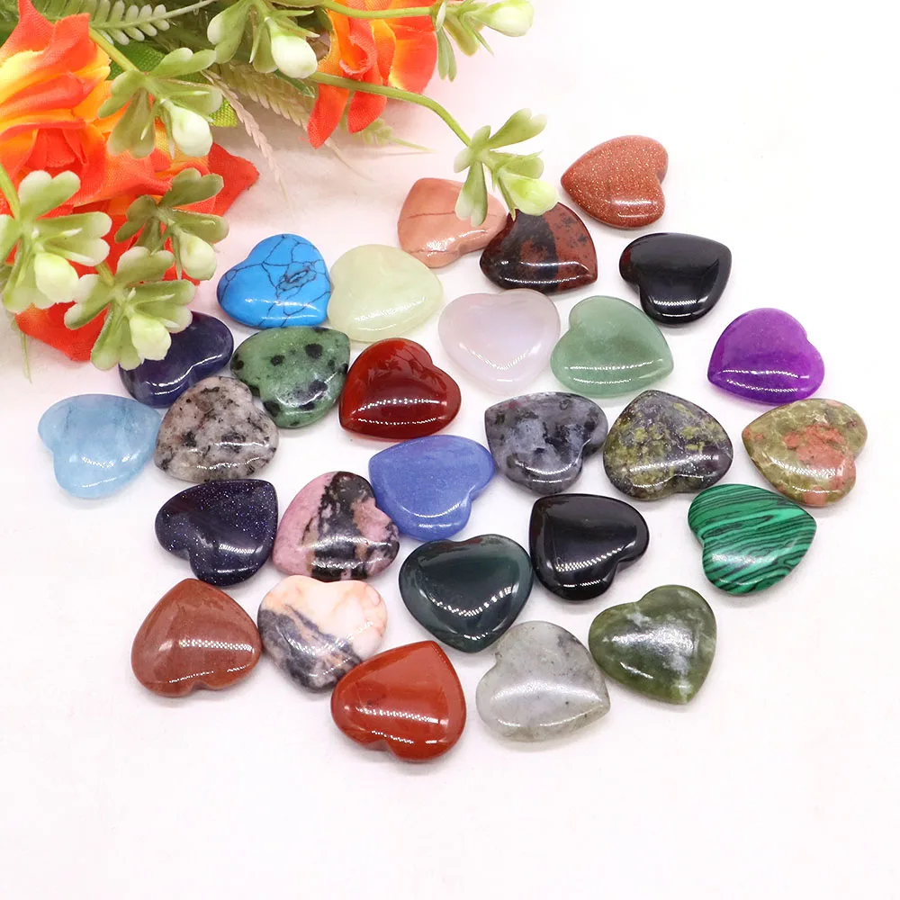 

Woman's Love Heart Shape Loose Beads for DIY Making Pendant Necklace Earrings Stud Simple Fashion Design Daily Jewelry Girl Gift