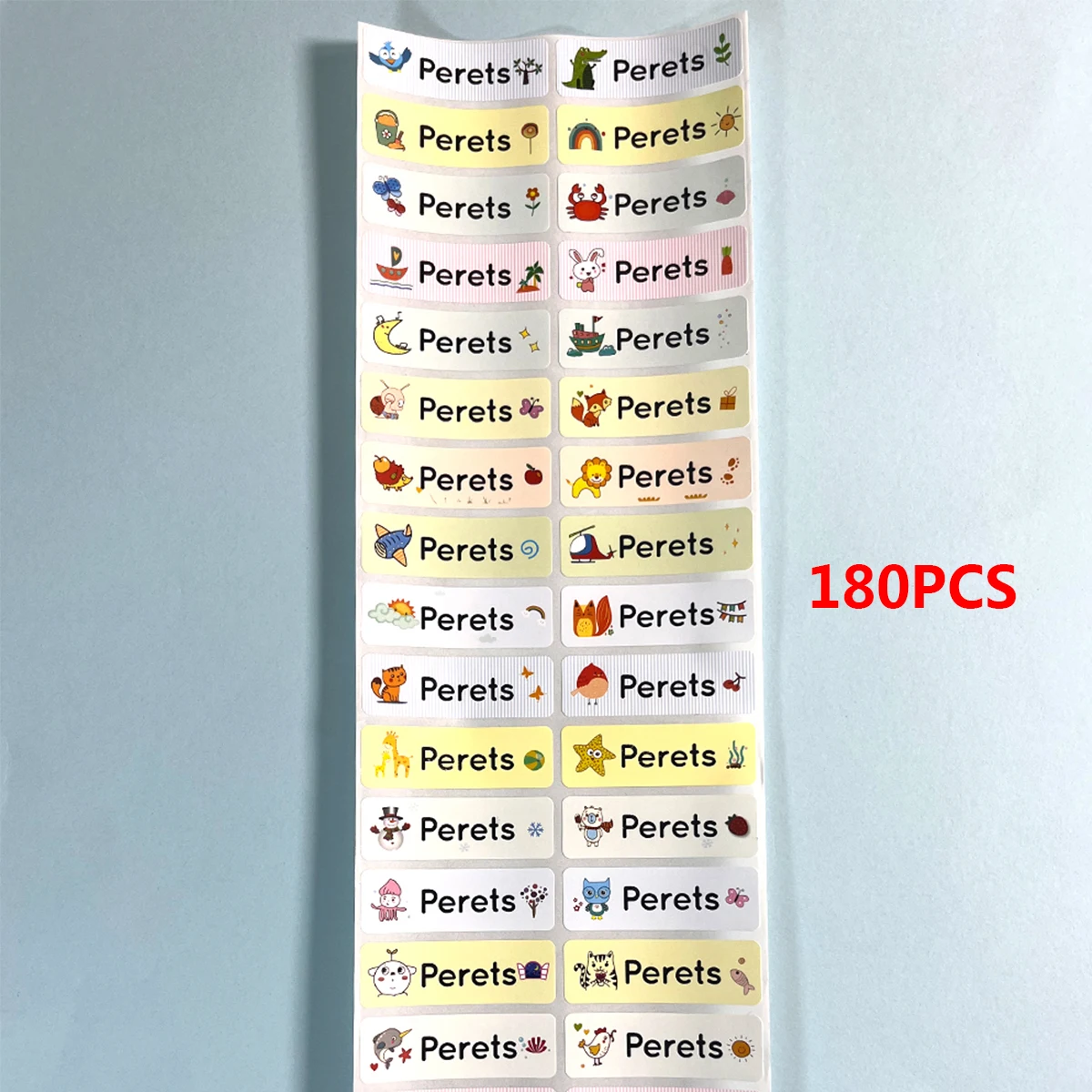 60pcs/120pcs/180pcs/240pcs Personalization Custom Text name Labels Customizable Waterproof Name Stickers for Bottles,School Supp