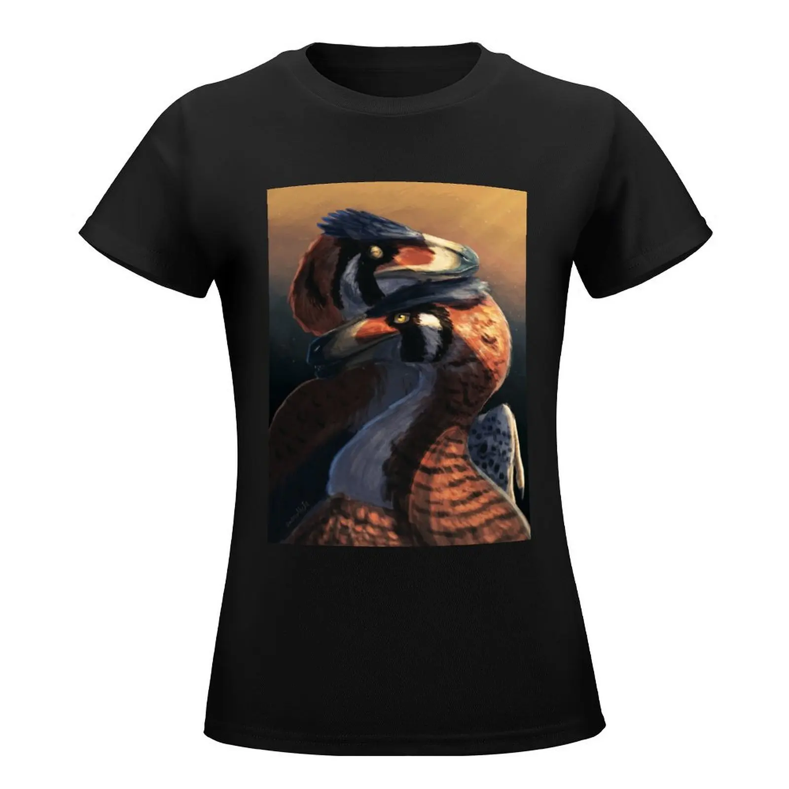 Raptor in love T-Shirt lady clothes Blouse t shirt Women