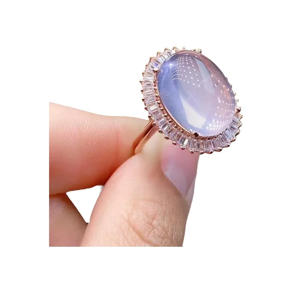 

KJJEAXCMY Fine Jewelry 925 Sterling Silver Natural Gem Rose Quartz Hibiscus Stone New Girl Female Ring Fashion Party Birthday