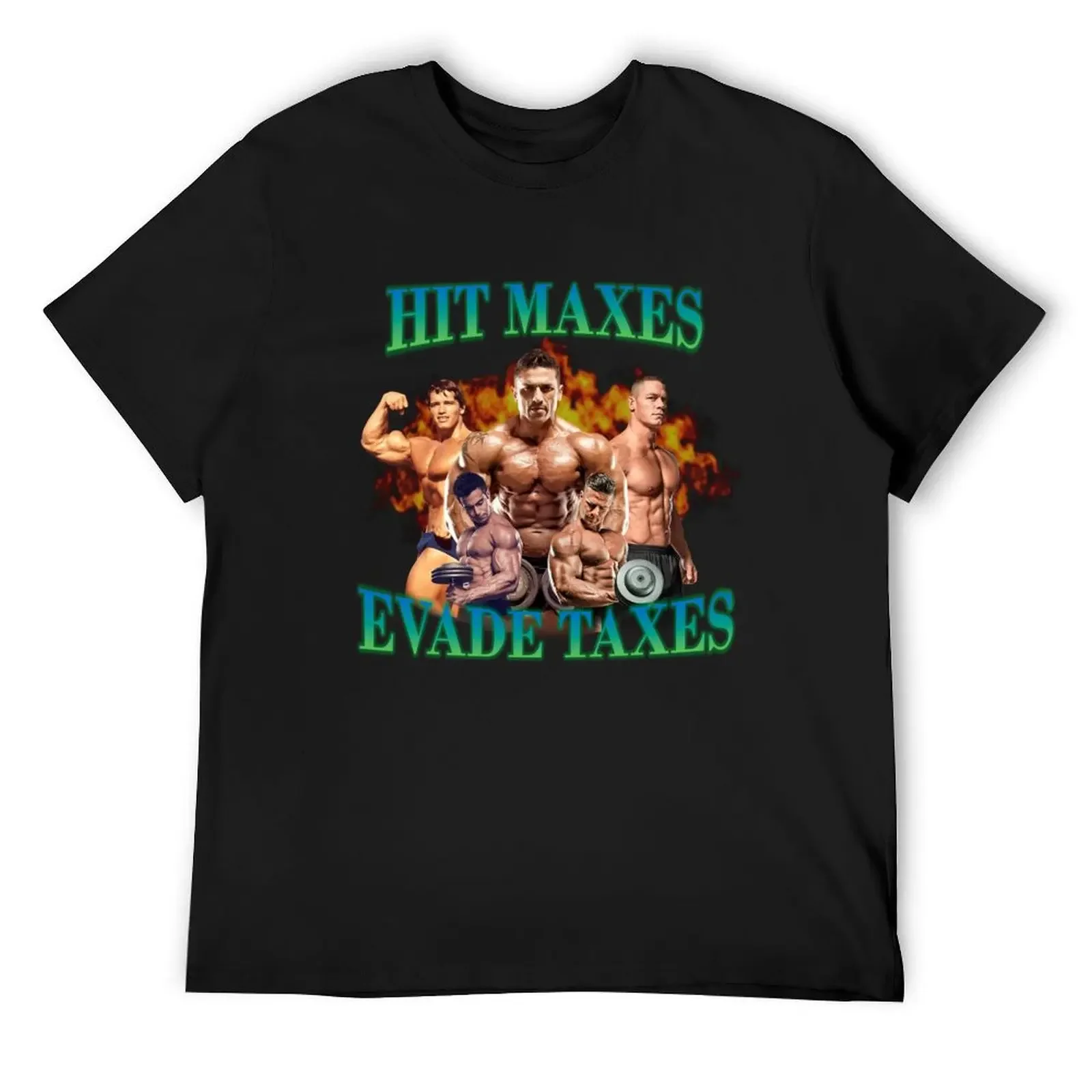 Hit Maxes Evade Taxes T-Shirt tops street wear Aesthetic clothing for a boy workout shirts for men