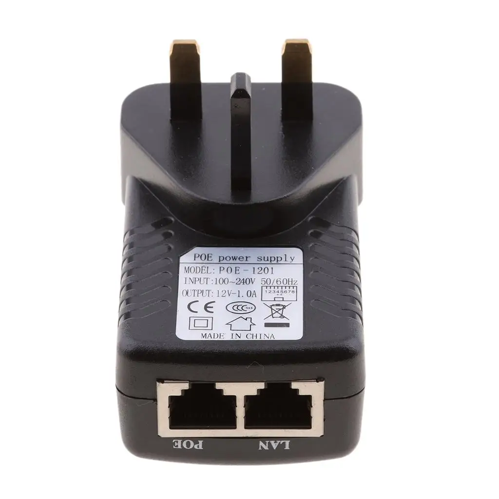 UK Stecker 12V 1a Poe Netzteil für Netzwerk Switch Router