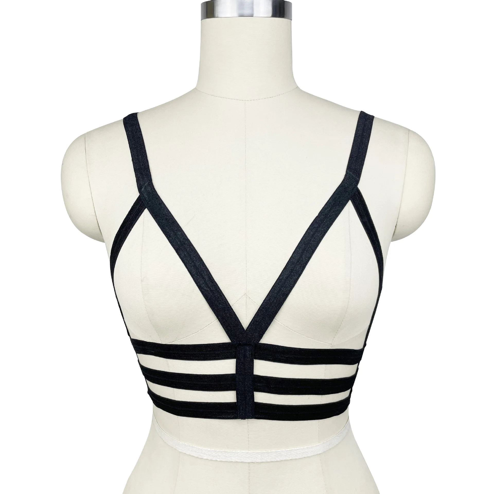 

Bondage Body Harness Lingerie Goth Crop Tops Cage Lingerie Harness Belt Harness Bra Rave Wear for Women