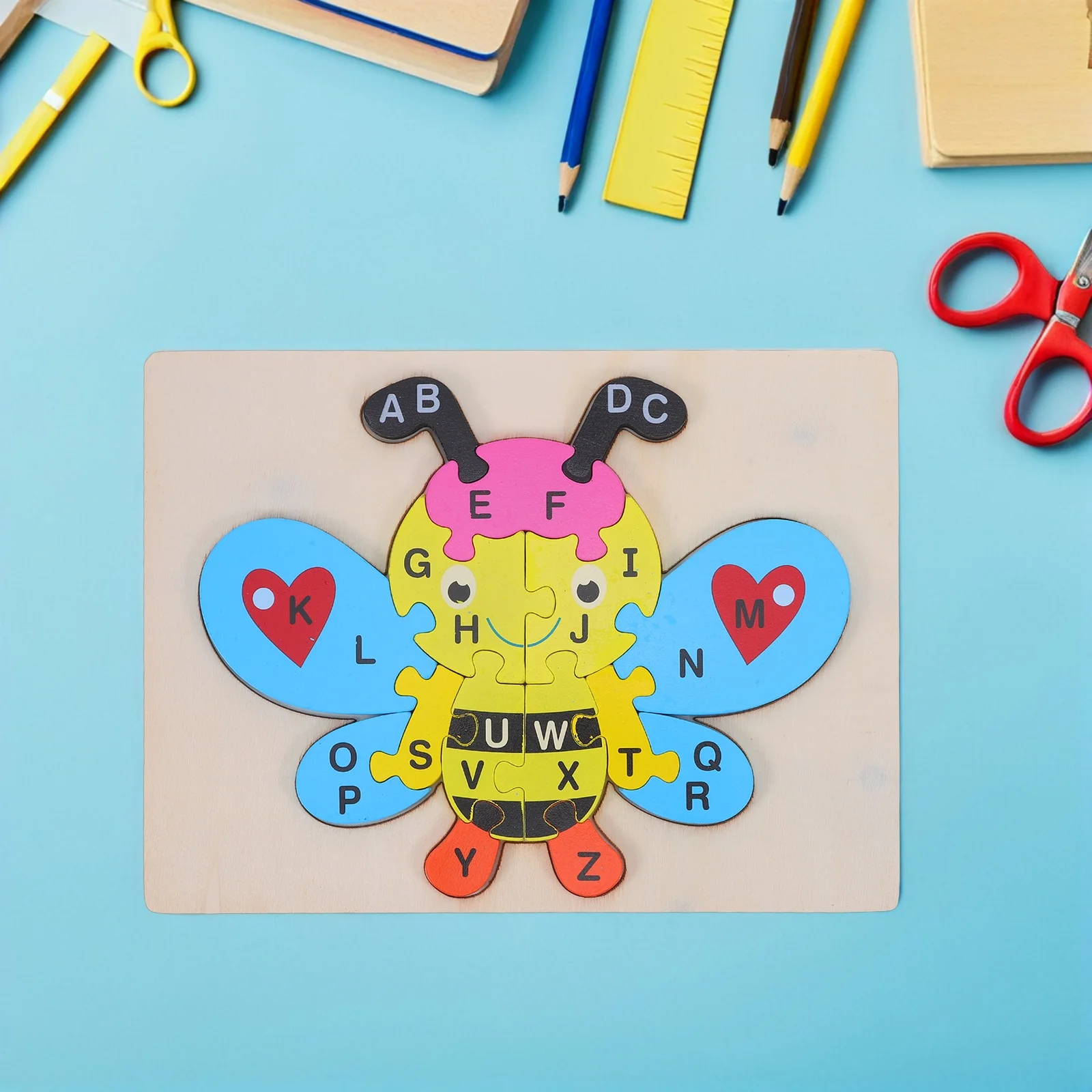 36 Pieces Early Education Puzzle Children Wooden Colorful Cognitive Learning Game for Brain Development Preschool Gift