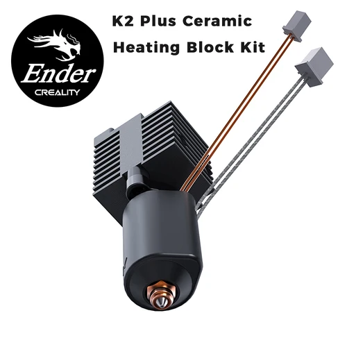 Kit de bloque calefactor de cerámica Creality K2 Plus con boquilla de intercambio rápido integrada totalmente metálica de 0,4 mm 350 ° C Resistencia a altas temperaturas