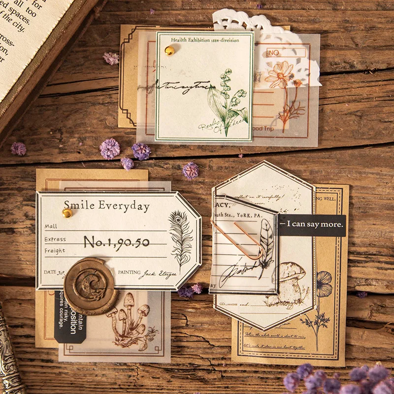 30 pcs Vintage Decorative paper memo pad Scrapbooking accessories handmade DIY Craft Supplies