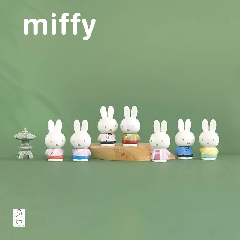 조각상 Miffy 만화 고대 스타일 시리즈 피규어 수지 책상 장식품 크리 에이 티브 자동차 장식품 애니메이션 액세서리 완벽한 선물