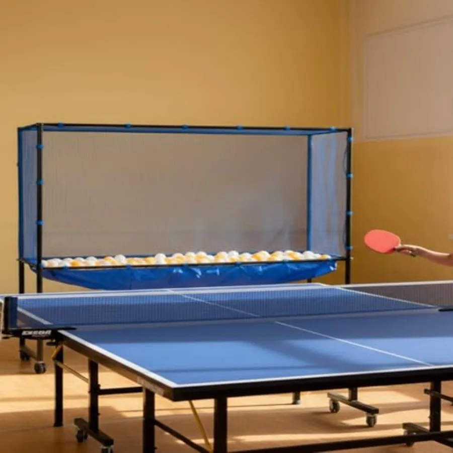 

Table Tennis Catch Net for club training polyester mesh with black frame foldable design for easy storage and transport