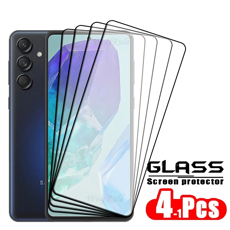 

1/2/3/4PCS Full Cover Glass For Samsung M55 Glass Samsung Galaxy M55 5G Tempered Glass 9H Glue Screen Protector Samsung M55 M 55