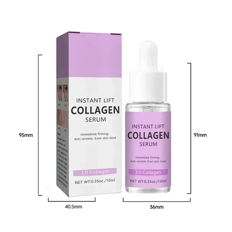 Kolagenowe serum do twarzy usuwanie zmarszczek Anti-Aging kwas hialuronowy czoło drobne linie Liftingujące serum do twarzy pielęgnacja skóry uroda