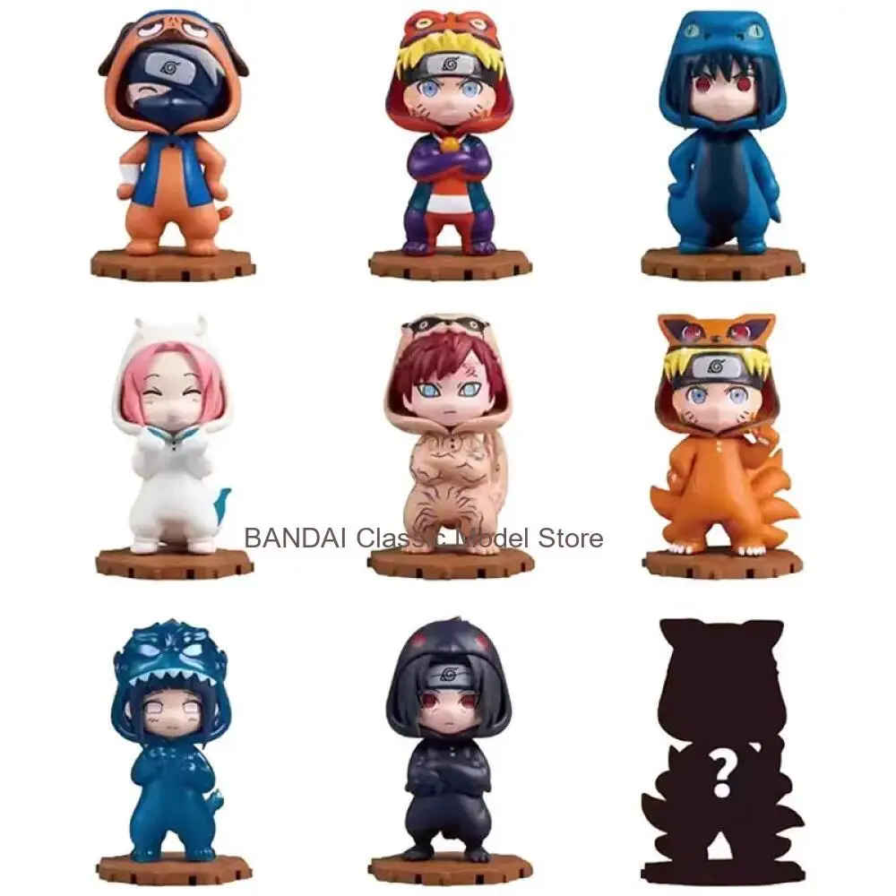 

Оригинальные фигурки Bandai Naruto Shippuden, серия Bnfigure Q Pajamars: Какаши, Гаара, Харуно, Сакура, аниме-фигурки, подарки, 7 см