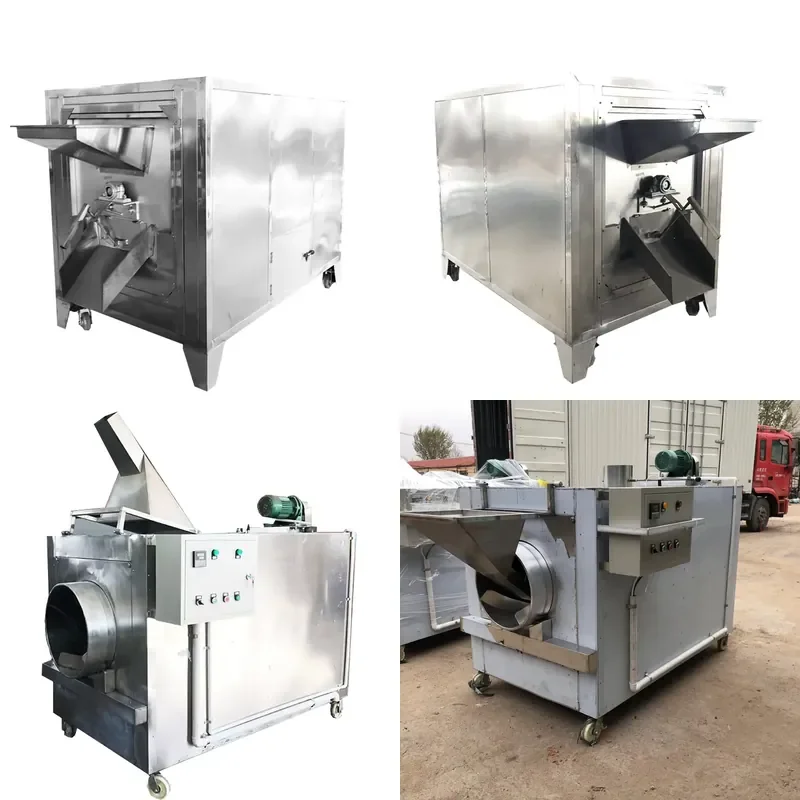 2026 Automatic Electric Grain Sunflower Seeds Soybean Toaster Chestnut Cocoa Coffee Bean Roaster Nut Peanut Roasting Machine