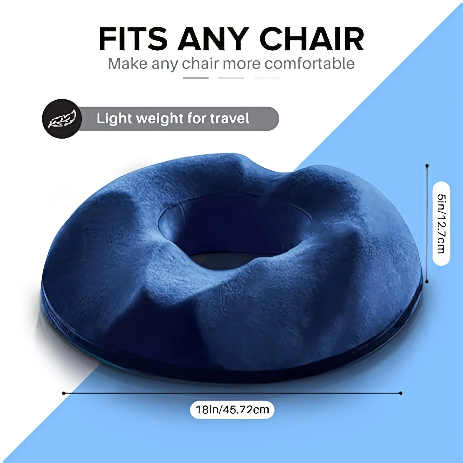 1pc Orthopedic ComfortPlus Donut Pillow - Ergonomic Coccyx Seat Cushion for Hemorrhoid, Tailbone Pressure Relief, Pregnancy, Yog