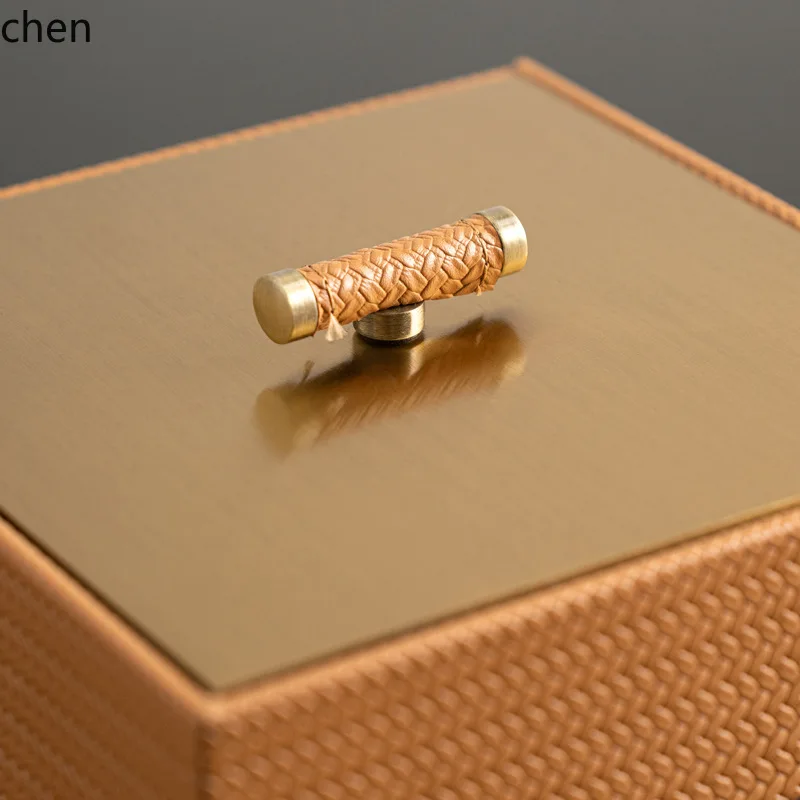 BJ-2 High-End Orange Storage Box With Lid For Decoration In Model Rooms, Guesthouses, And Bedrooms, Vintage StyleDecoration
