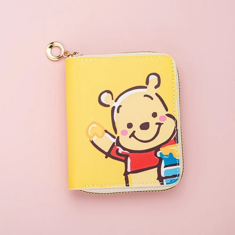 Disney Winnie The Pooh Cartoon studenti portafoglio corto pacchetto di carte portamonete Multi Kawaii portafoglio esplosioni pacchetto di carte