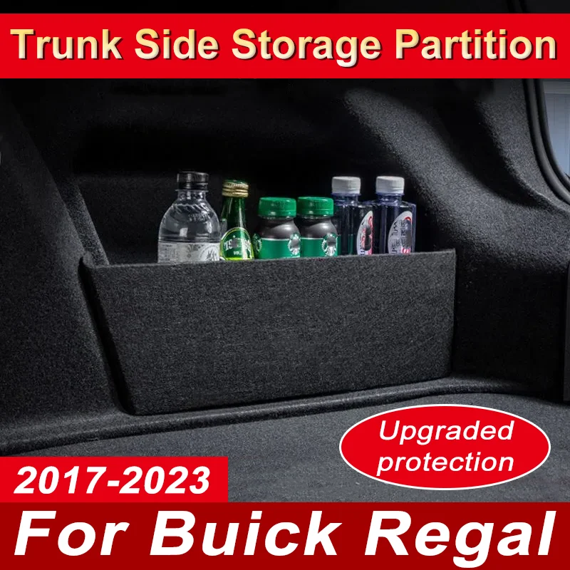 

Автомобильные аксессуары для Buick Regal 2017 ~ 2023 утолщенная боковая перегородка багажника, перегородка для хранения багажника автомобиля, многофункциональный ящик для хранения