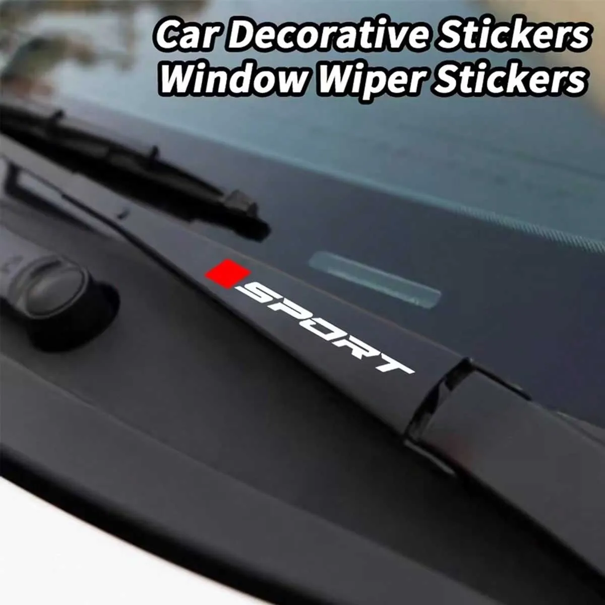 2 adesivos para pára-brisa de carro, adesivos para limpador traseiro, estão disponíveis para todos os modelos de carro.