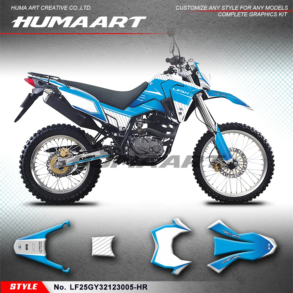 

HUMAART Custom Motorcycle Graphics Stickers Complete for LIFAN LF250GY-3 2021 2022 2023 KPX 250 KPX250 LGC-Fi, LF25GY32123005-HR