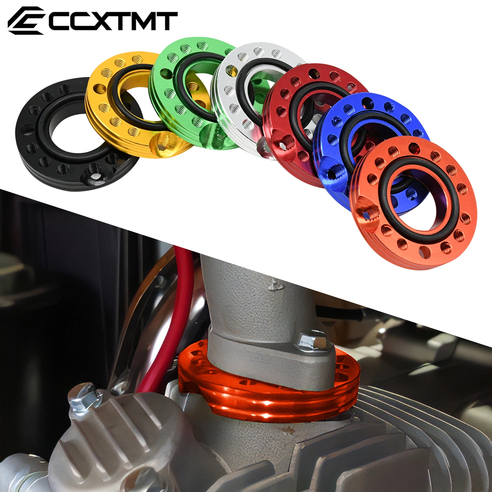 ATV Motorcycle CNC Carb Carburetor Inlet Manifold Adjuster Universal Flange Spinner Plate Adaptor For Yamaha Honda Kawasaki Etc