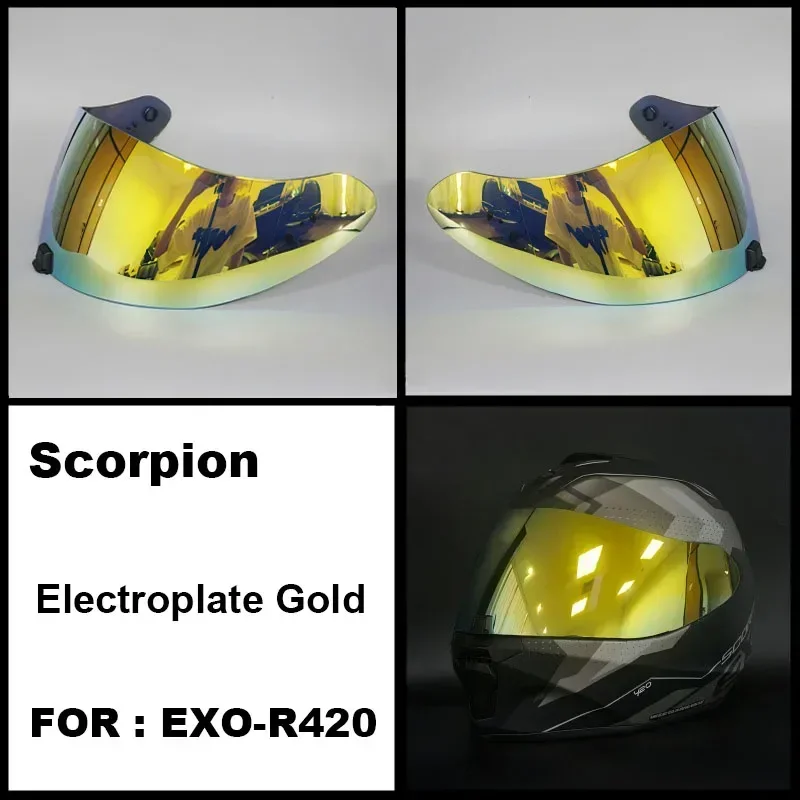 Capacete SCORPION EXO-R420 Helmet Visor Shield Lens Motorcycle Accessories Full Face Helmet Anti-UV Scorpion EXO-R420 Casco Moto