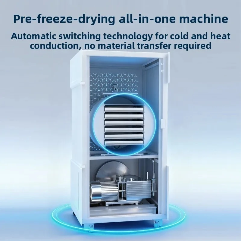 مجفف تجميد صغير جديد 7 كجم لتجهيز الأغذية، مجففات التجميد التجارية والمنزلية الأوتوماتيكية